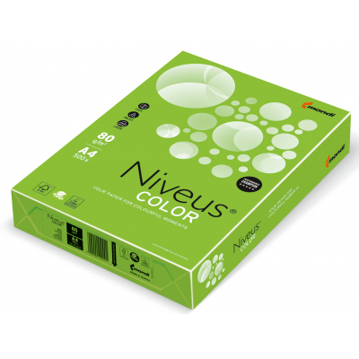 

Бумага Mondi Niveus COLOR intensive Green A4, 80g, 500sh (A4.80.NVI.MA42.500)