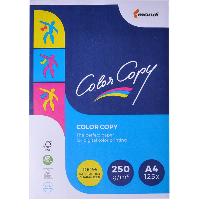 

Бумага A4, 250г, 125sh Color Copy Mondi (A4.250.CC)