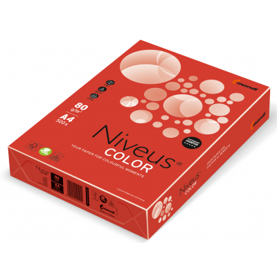 

Бумага Mondi Niveus COLOR intensive Red A4, 80g, 500sh (A4.80.NVI.CO44.500)