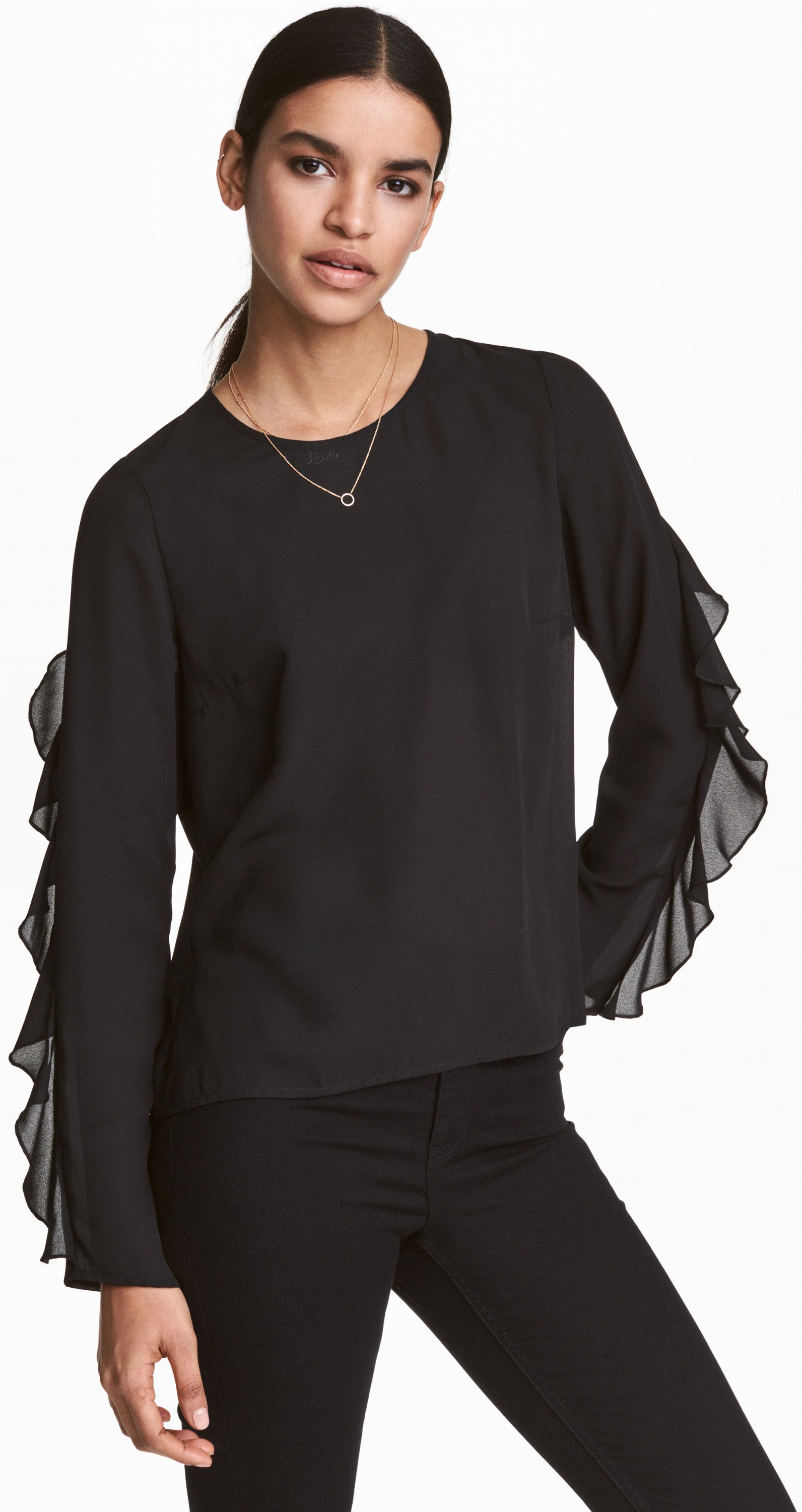 

Блузка H&M XAZ052406LNYN  Черная, Блузка H&M XAZ052406LNYN 44 Черная