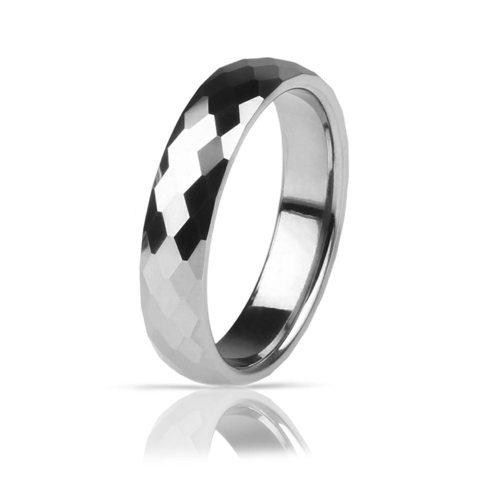 

Кольцо из вольфрама Lonti RTG-0101 для пар, с геометрическими гранями (18 мм, 4 мм)