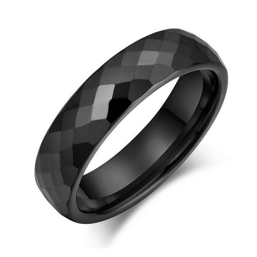 

Черное кольцо из керамики Everiot RCM-0003, граненое, парное (21 мм (11,5 США), 6 мм)