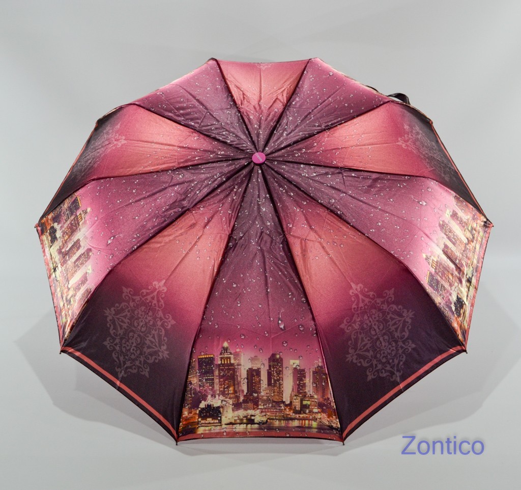 

Женский зонтик "Mario" полуавтомат сатин на 10 спиц 8191