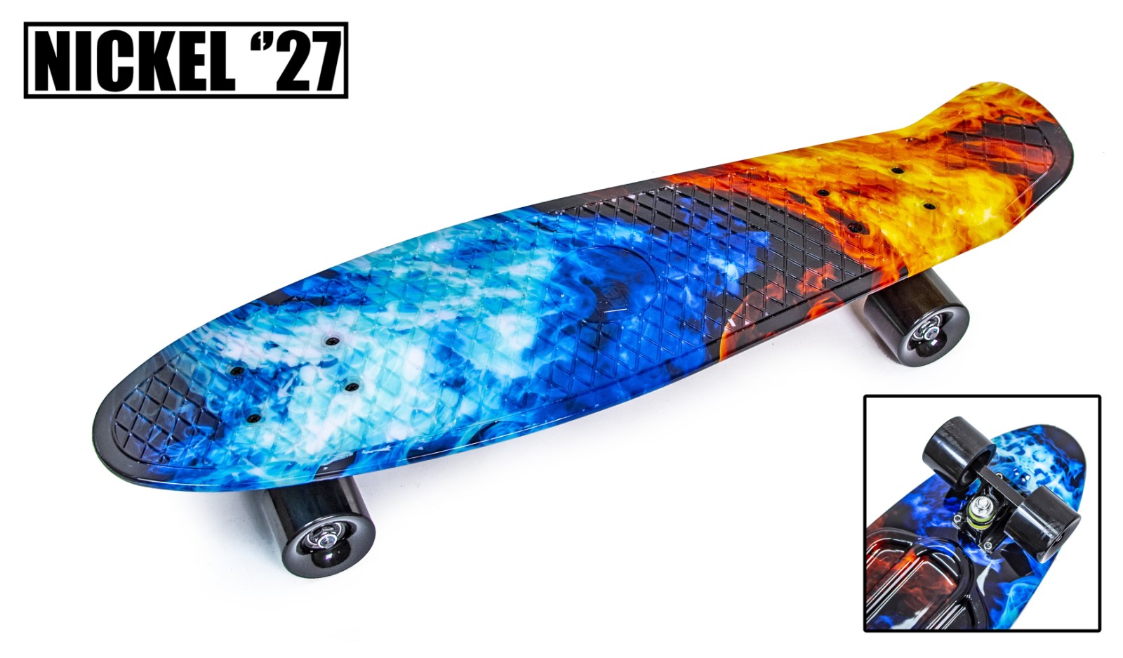 

Penny Board Nickel 27" "Fire and Ice".