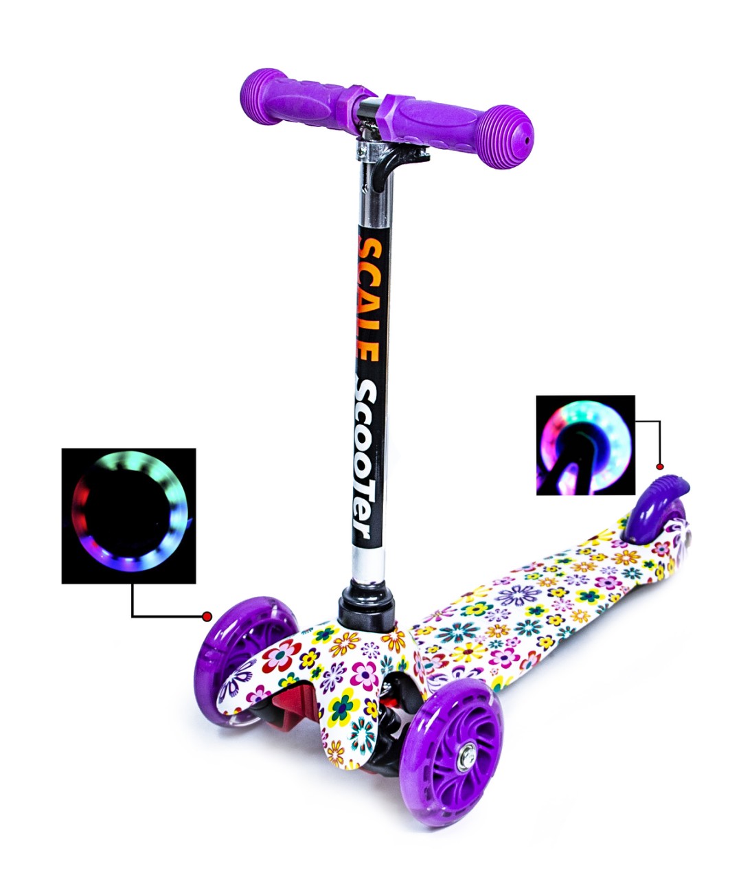 

Самокат Детский Mini Best. Violet Flowers Super scooter