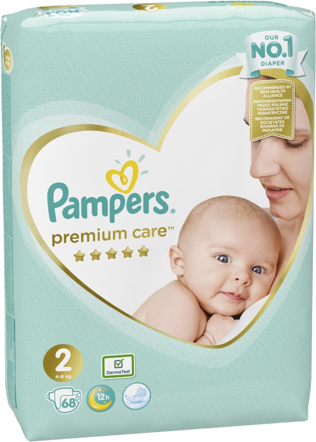 

Подгузники Pampers Premium Care Mini 2 3-6 кг 68шт (4015400741633)