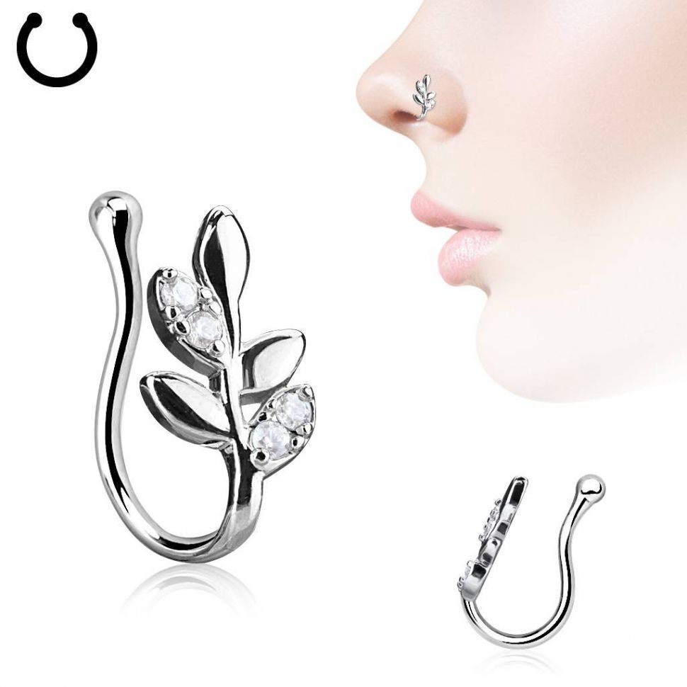 

Пирсинг-имитация на нос PiercedFish NOCL20 с фианитами