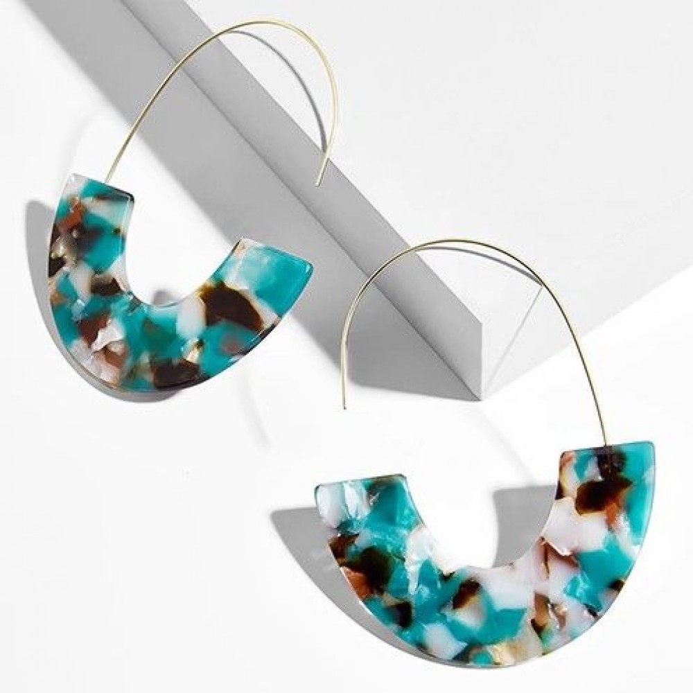 

Серьги протяжки акриловые Fashion многоцветные MK0874-2