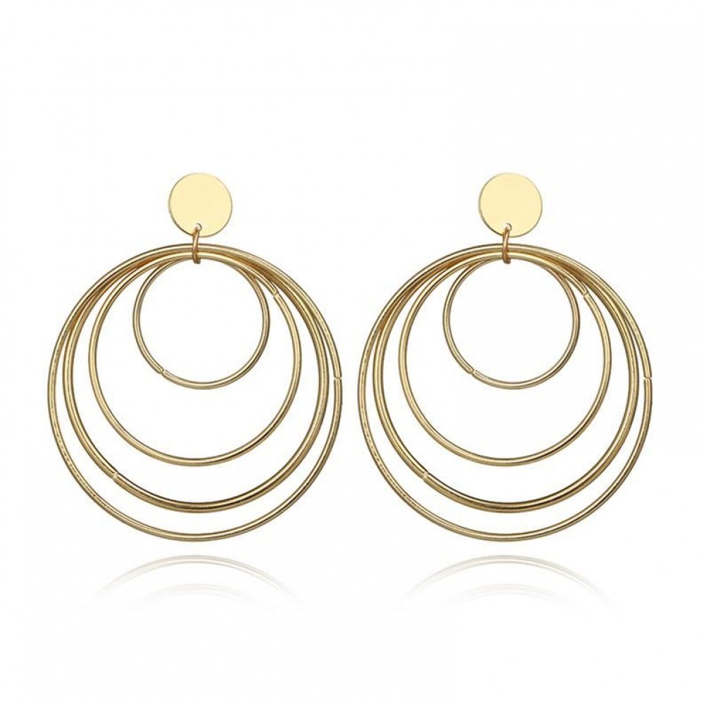 

Серьги круглые Fashion золотистые MK0885
