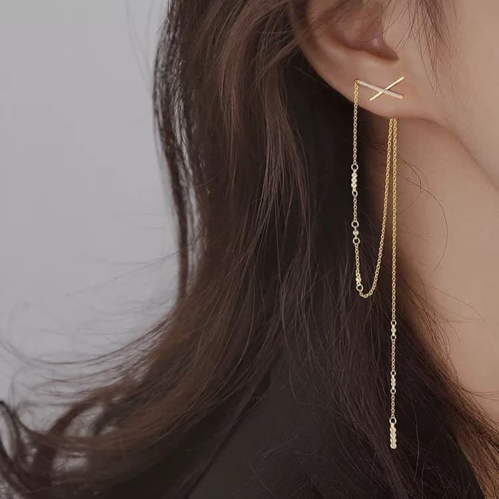 

Серьги джекеты Fashion золотистые MK1119-1