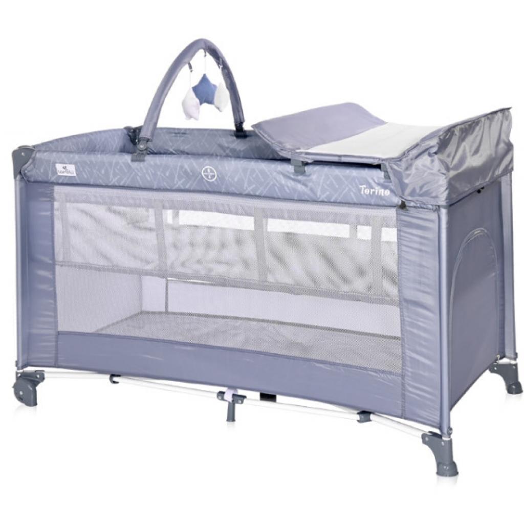 

Детский манеж Bertoni/Lorelli TORINO 2L+ silver blue