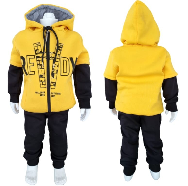 

Теплый костюм для мальчика флис Cici Polo 11499 р. 92 см желтый