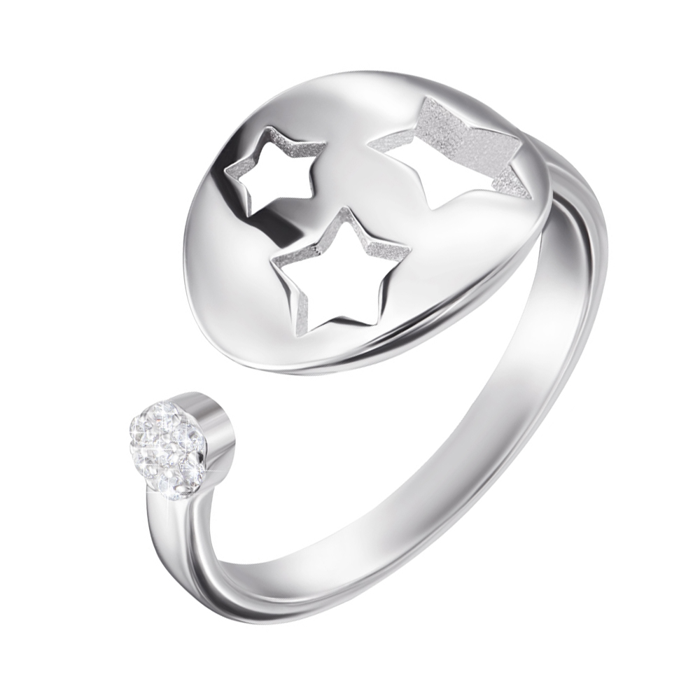 

Серебряное кольцо с цирконием 000122459 без размера