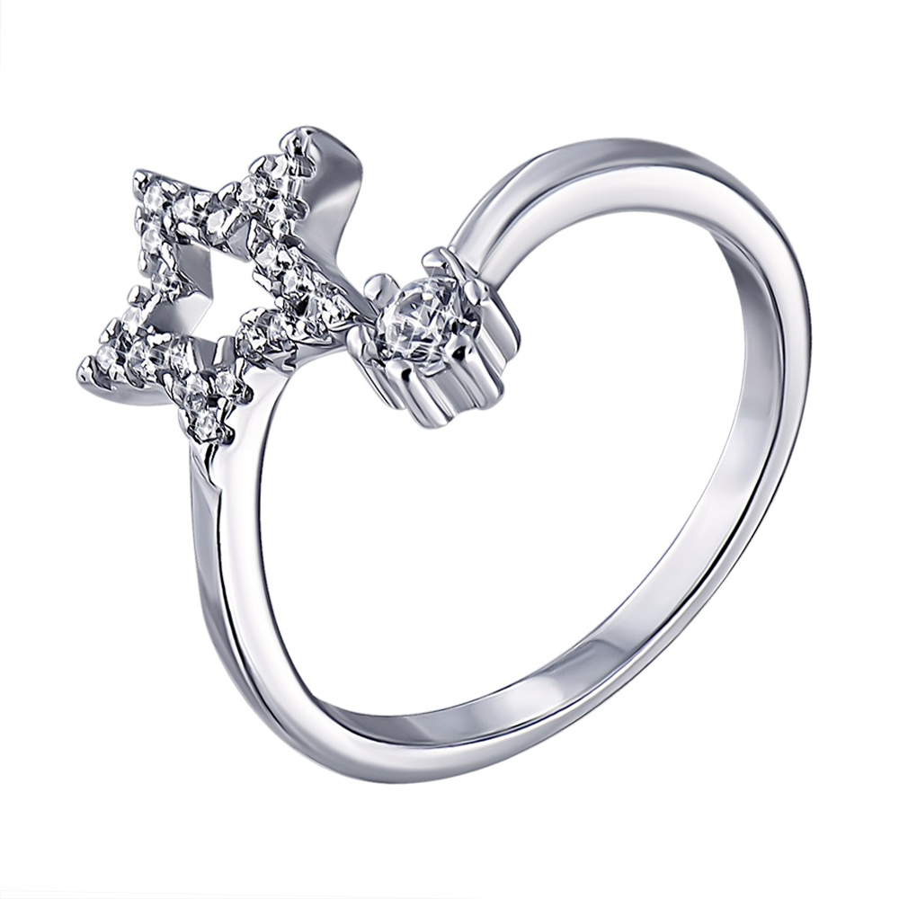 

Серебряное кольцо с цирконием 000139900 без размера