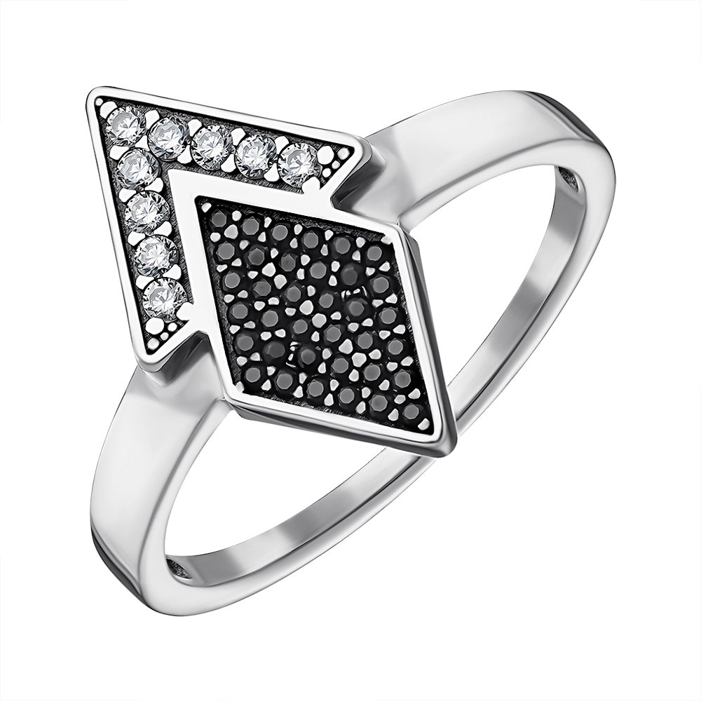 

Серебряное кольцо с фианитами 000148609 16.5 размера