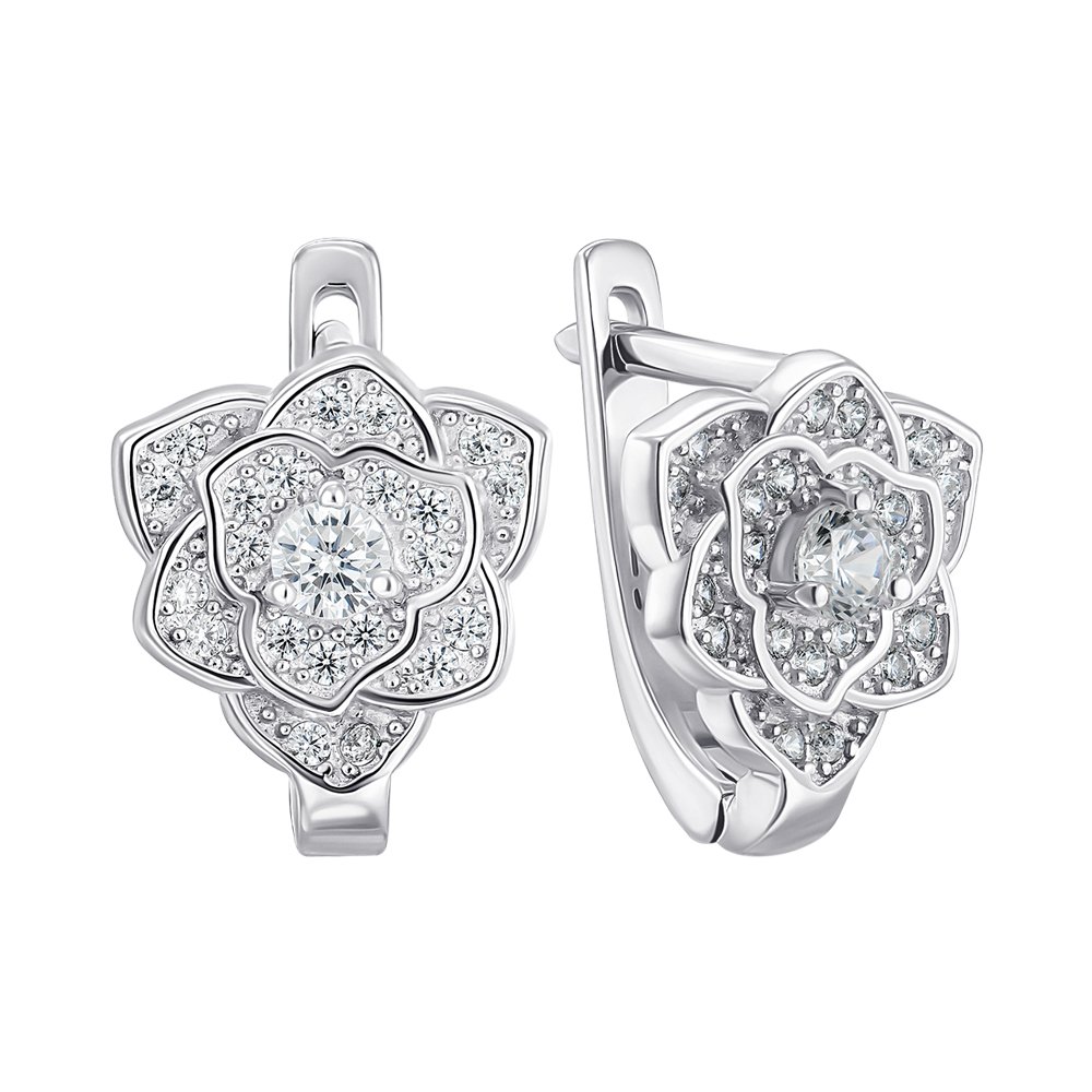 

Серебряные серьги с фианитами 000152193