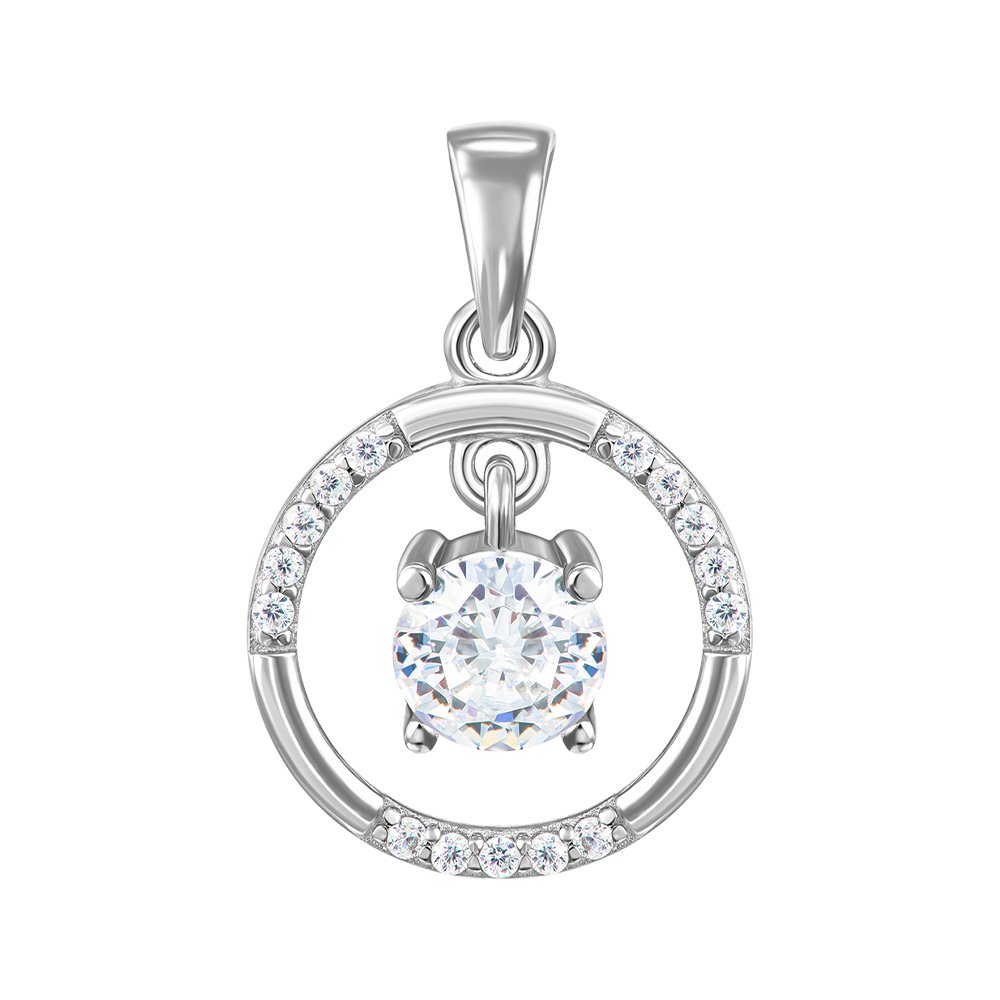 

Подвеска из серебра с фианитами 000150695