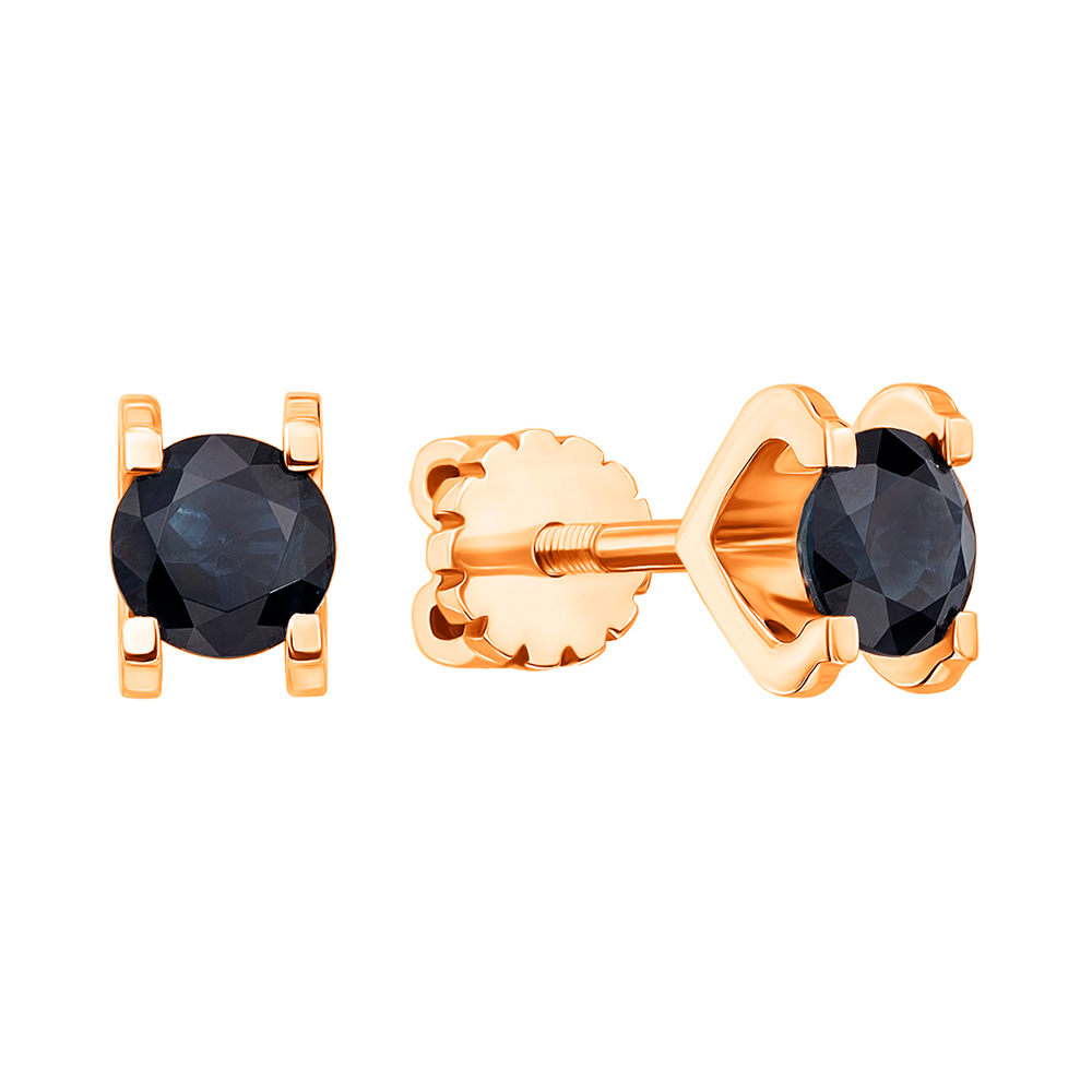 

Серьги из красного золота с сапфирами 000135544
