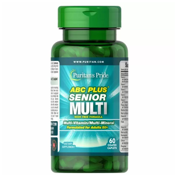 

Витамины Puritan's Pride ABC Plus Senior Multivitamin Multi-Mineral Formula 60 капсул