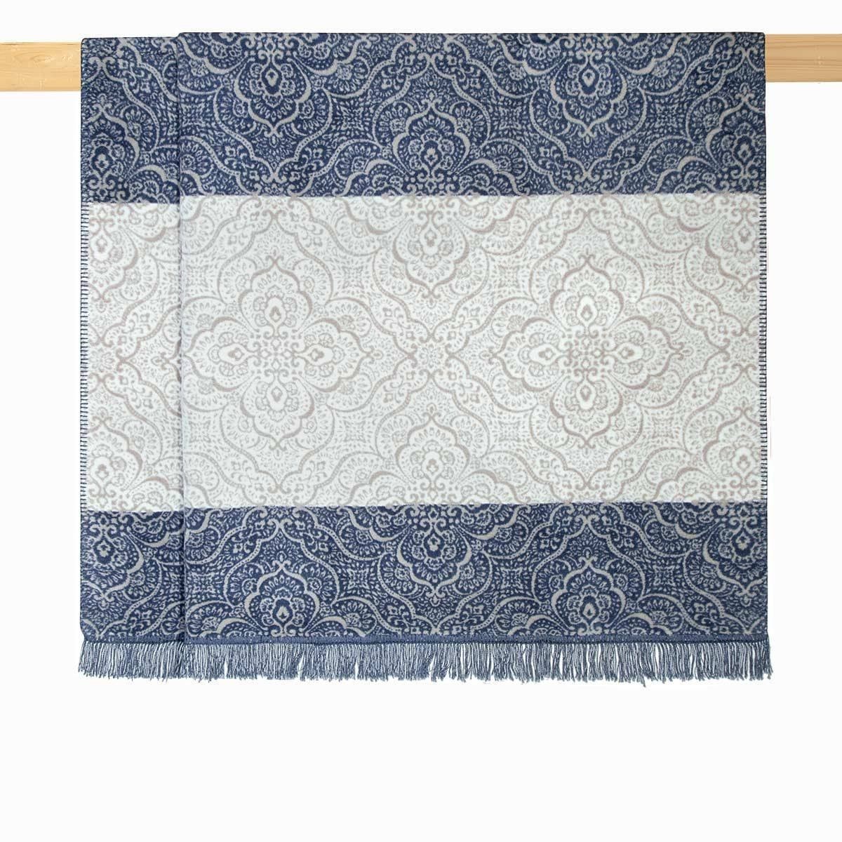 

Плед Arya Хлопок Blanket Вrayden 150x200см Синий с белым
