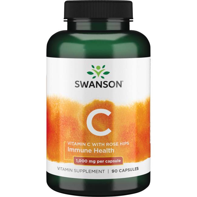

Витамин С Swanson Vitamin C with Rose Hips 1000 mg 90 caps