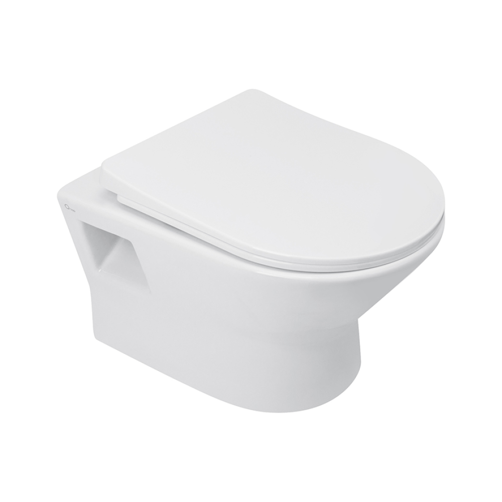 

Унитаз подвесной Qtap Lark безободковый с сиденьем Slim Soft-close QT0331159W