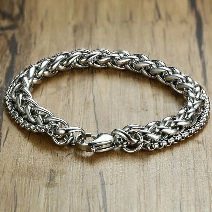 

Мужской браслет StainlessSteel Silver р.21