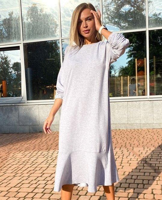

Платье G&M k-77175 универсальный - Размер цвет серый меланж, Платье G&M k-77175 универсальный 42-46 Размер цвет серый меланж