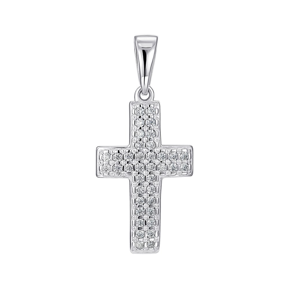 

Серебряный крестик с фианитами 000152265