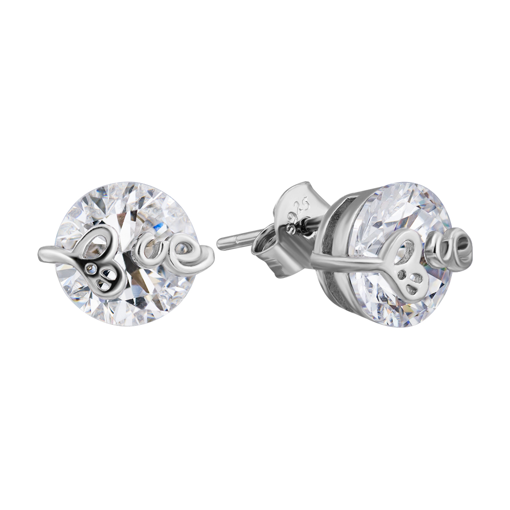 

Серебряные серьги с фианитами 000132426