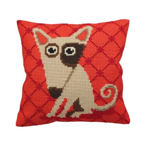 

Подушка для вышивания крестом Collection D'Art 5156 "Comic Dog on Red"