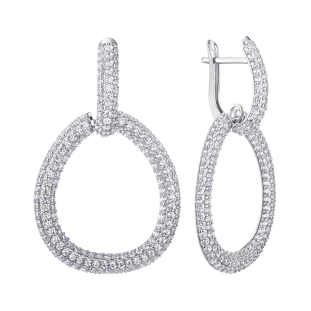 

Серьги из серебра с фианитами 000148271