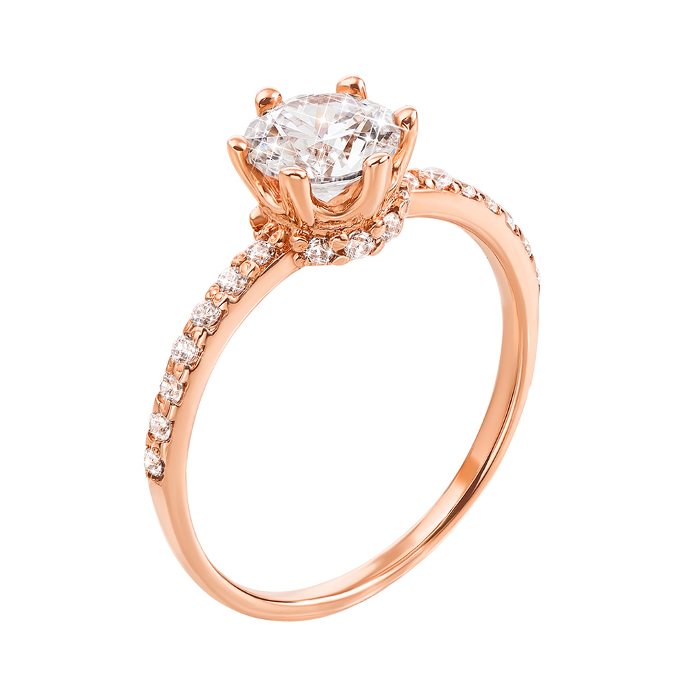 

Золотое кольцо Фелисити с фианитом S Zirconia 000128122 15.5 размера