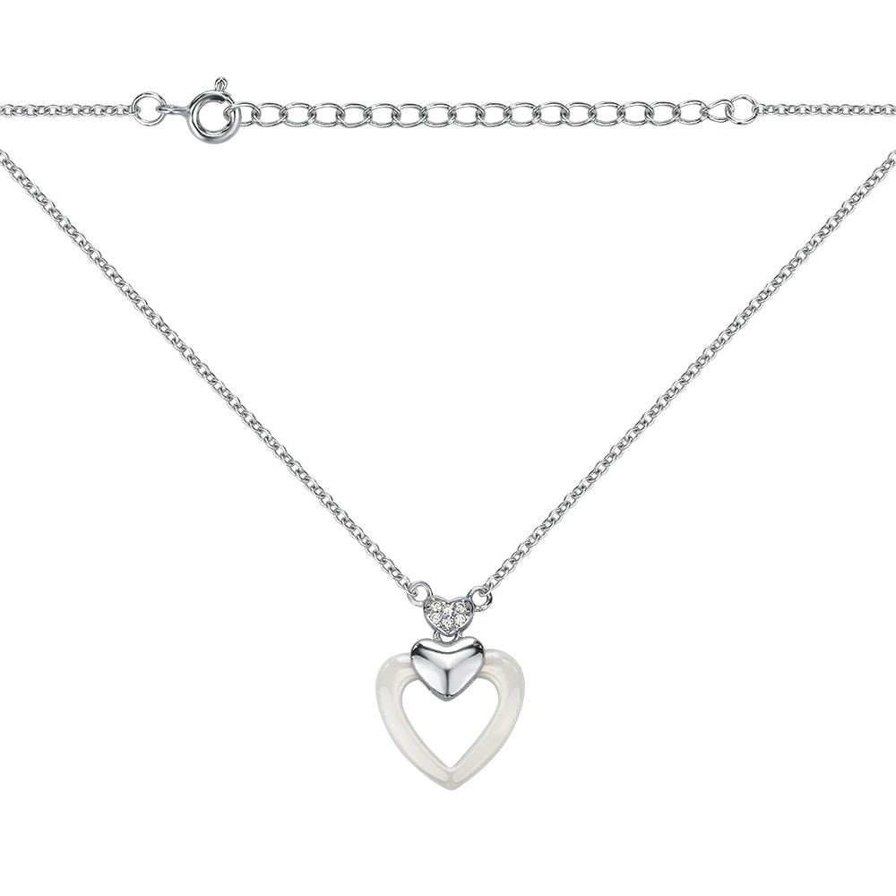 

Серебряное колье с керамикой и фианитами 000145090 без размера