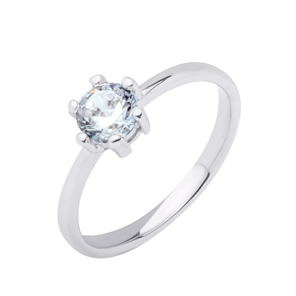 

Серебряное кольцо с кристаллом циркония 000118426 17 размера