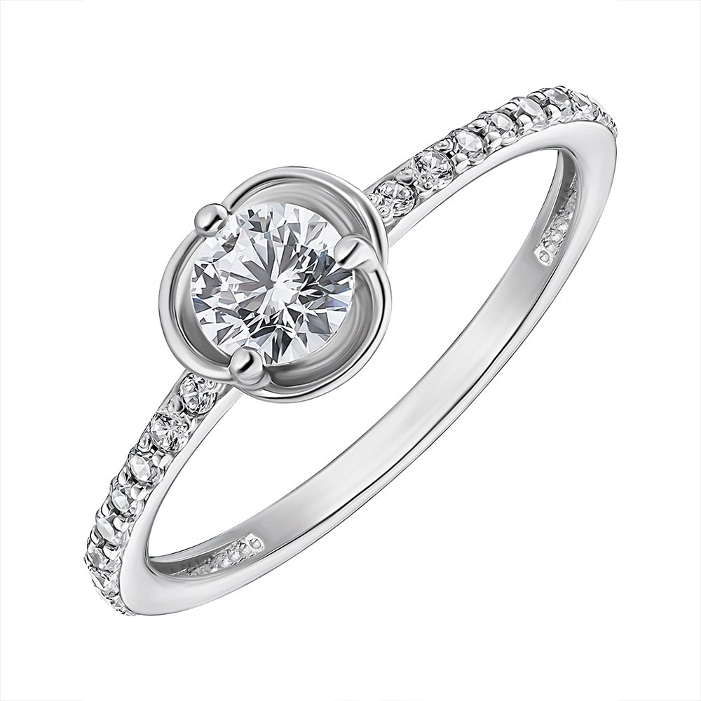 

Серебряное кольцо с фианитами 000148472 16 размера