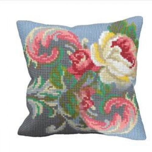 

Подушка для вышивания крестом Collection D'Art 5126 "Rose Antique Gauche"