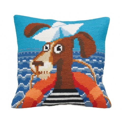

Подушка для вышивания крестом Collection D'Art 5155 "Sea Dog"