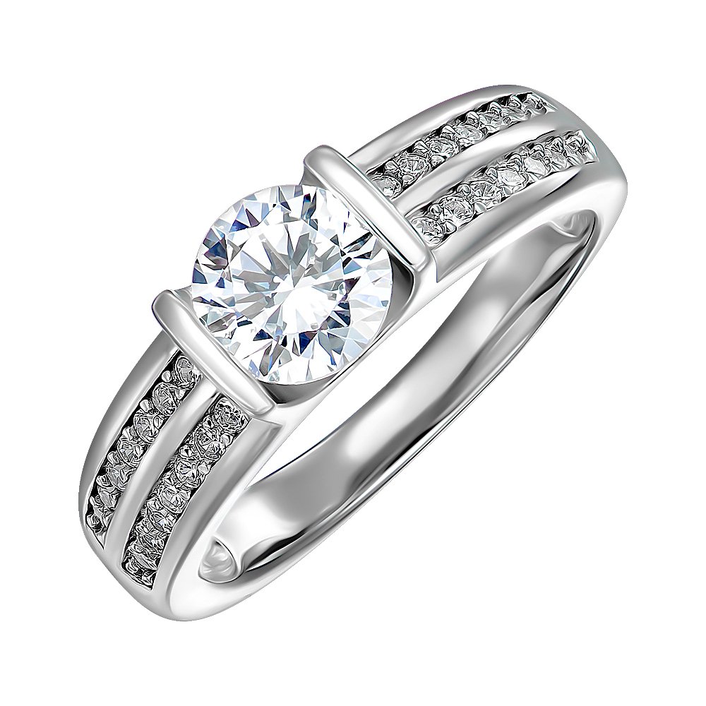 

Серебряное кольцо с фианитами 000152252 16 размера