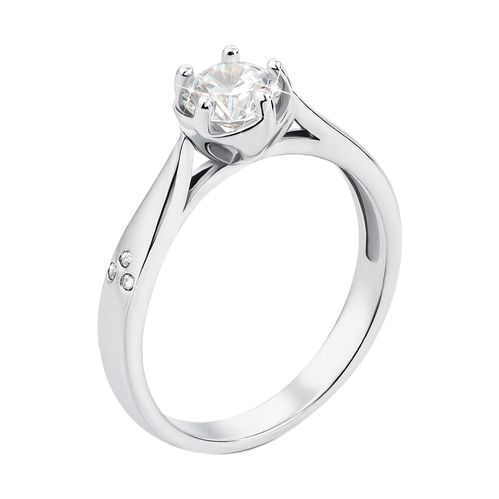 

Серебряное кольцо с цирконием 000121456 16 размера