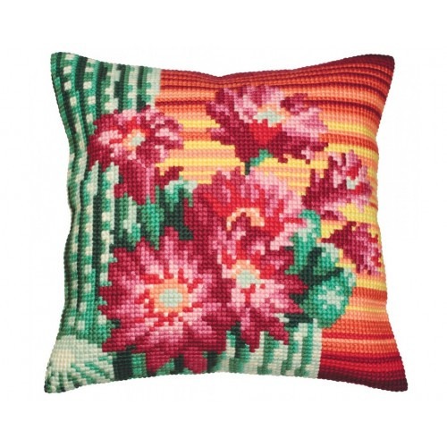 

Подушка для вышивания крестом Collection D'Art 5101 "Sunset Cactus"