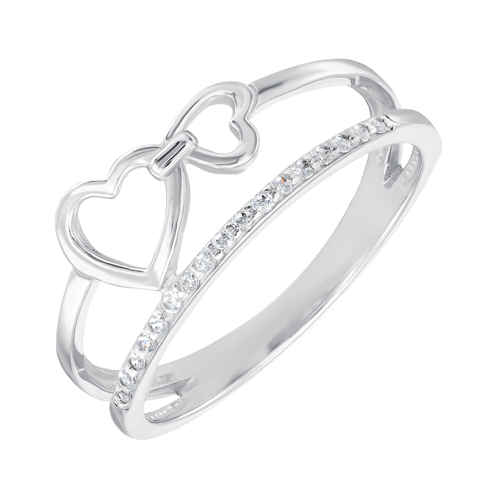 

Серебряное кольцо с фианитами 000148361 16 размера