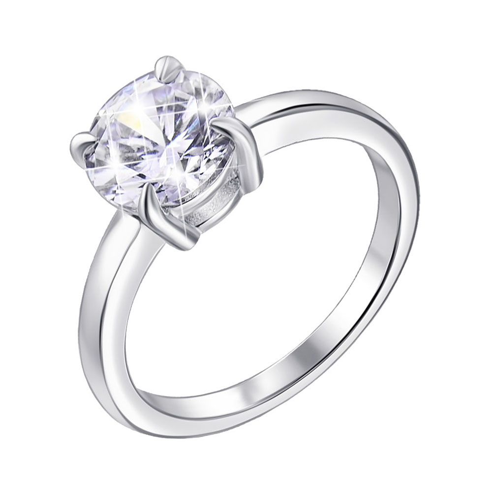 

Серебряное кольцо с фианитом 000140350 17.5 размера