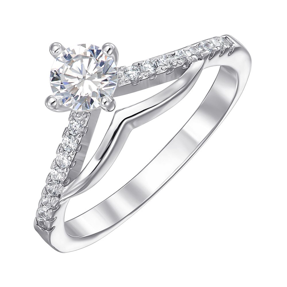 

Серебряное кольцо с фианитами 000151991 18 размера
