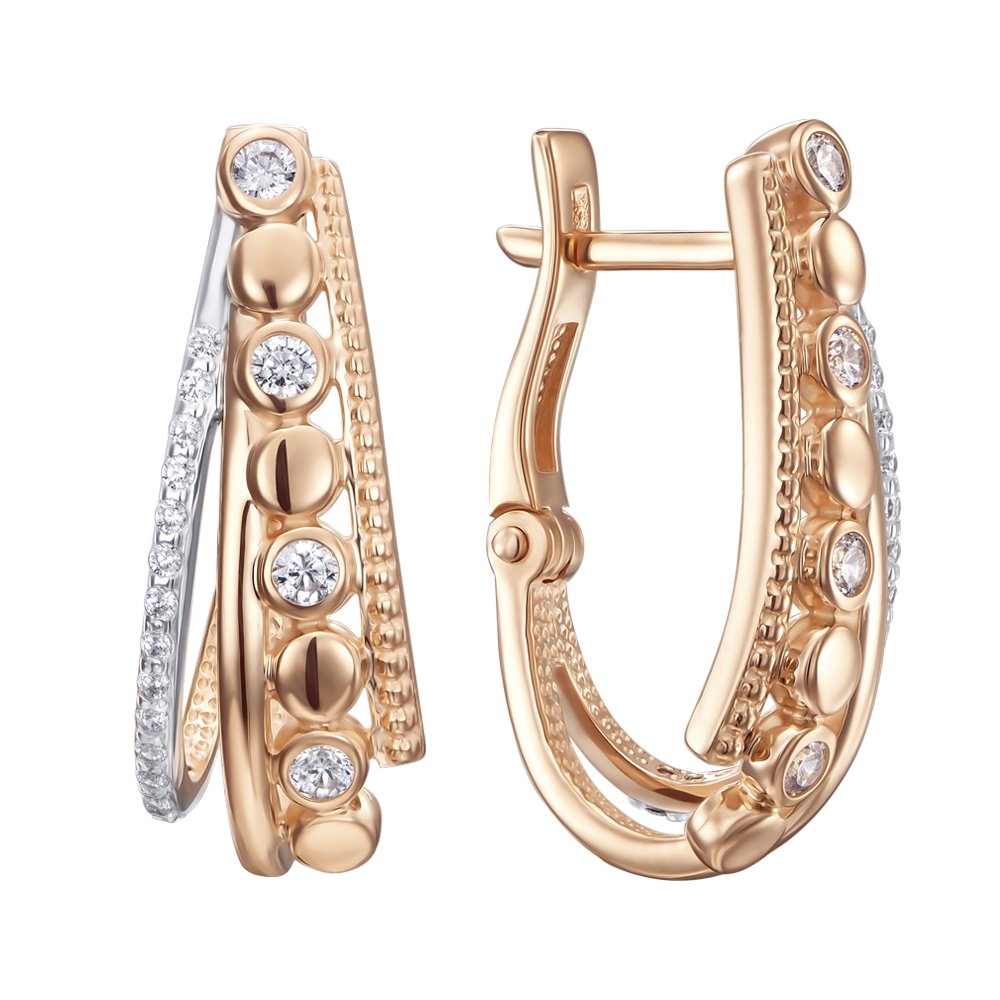 

Серьги из красного золота с фианитами 000152015