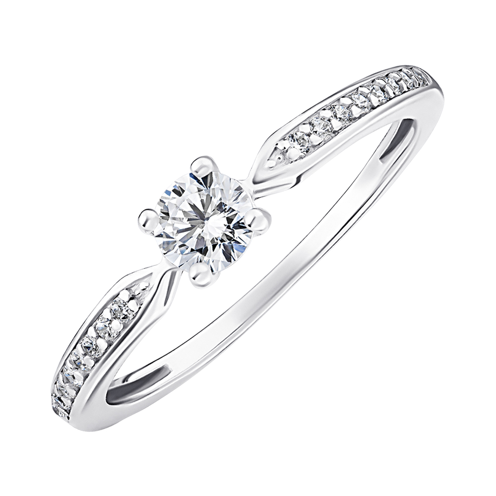 

Серебряное кольцо с фианитами 000148188 16.5 размера
