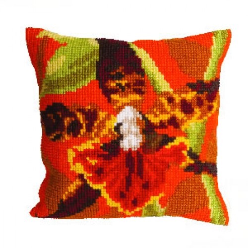 

Подушка для вышивания крестом Collection D'Art 5001 "Orchidée Tigre"