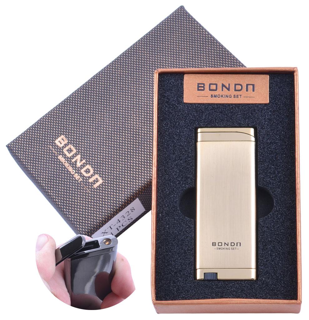 

Зажигалка в подарочной коробке Bondn (Турбо пламя) №4328 Gold