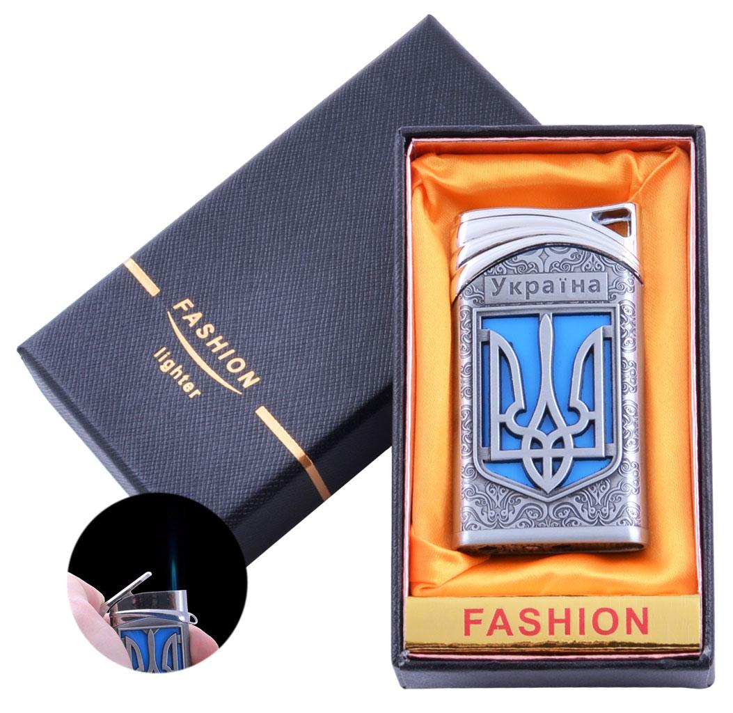 

Зажигалка в подарочной коробке Украина (Острое пламя) №UA-20 Silver
