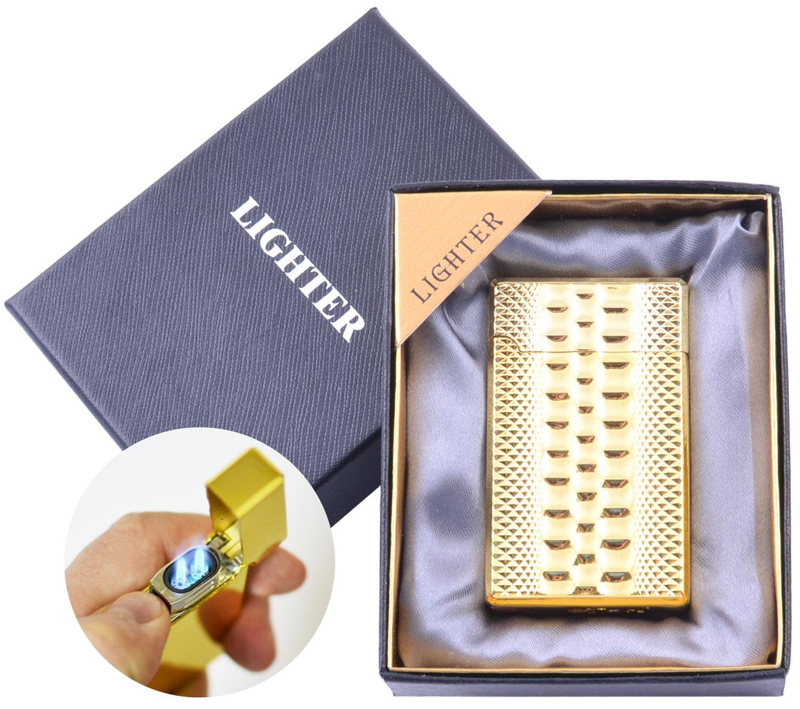 

Зажигалка в подарочной коробке (Двойное острое пламя) №4648 Gold